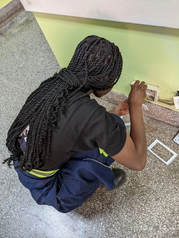 Electrical maintenance; image from the existing project archive
